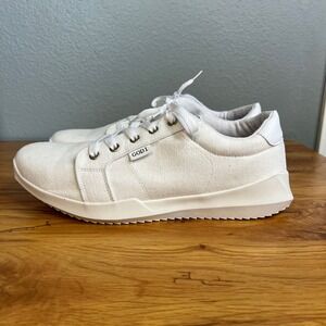 GODI Sneakers Mens 12 White  Low Top‎ Lace Up Casual Shoes Neutral PreppyNEW